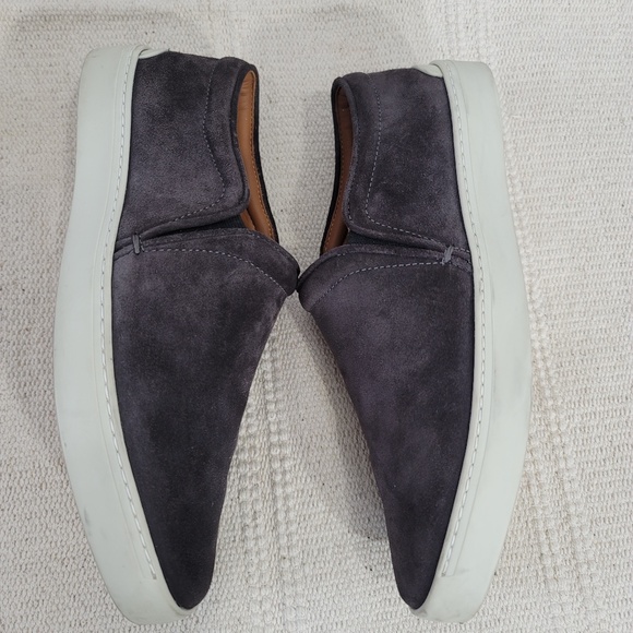 Rag & Bone Kent Italian calf suede slip on sneakers size 10 charcoal gray - Picture 9 of 11
